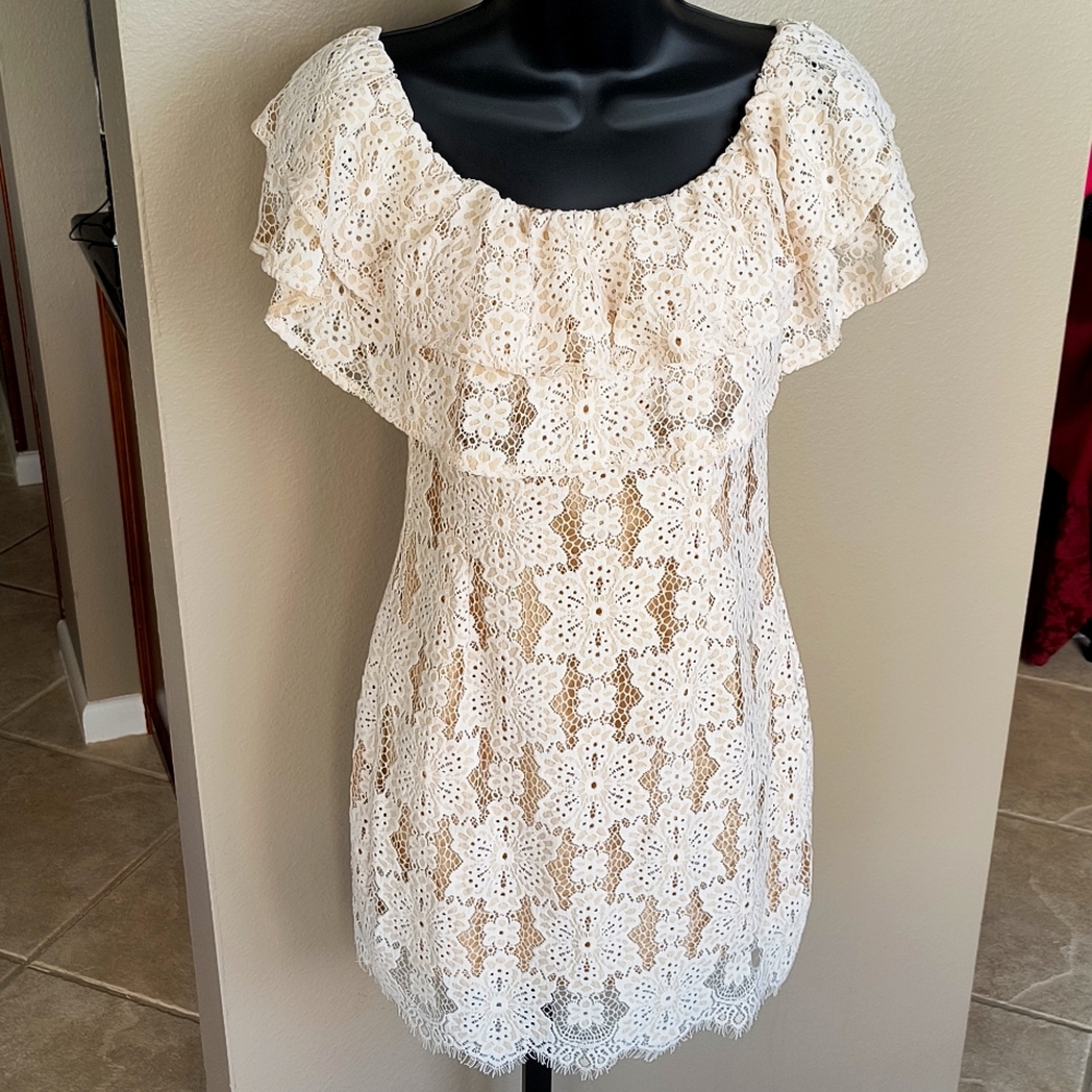 Cream Lace Dress